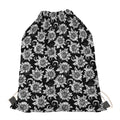 Black And White Vintage Sunflower Print Drawstring Bag