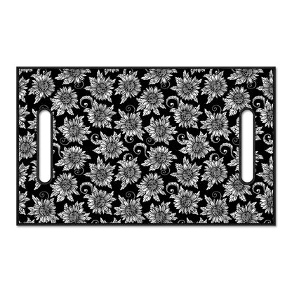 Black And White Vintage Sunflower Print Golf Cart Seat Cover