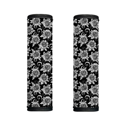 Black And White Vintage Sunflower Print Handle Covers