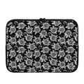 Black And White Vintage Sunflower Print Laptop Sleeve