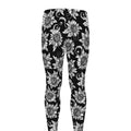 Black And White Vintage Sunflower Print Men's Leggings