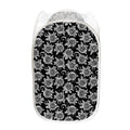 Black And White Vintage Sunflower Print Mesh Laundry Hamper