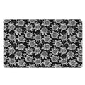Black And White Vintage Sunflower Print Polyester Doormat