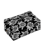 Black And White Vintage Sunflower Print Rectangle Tissue Box Cover