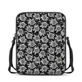 Black And White Vintage Sunflower Print Rectangular Crossbody Bag