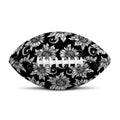 Black And White Vintage Sunflower Print Rugby Ball