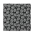 Black And White Vintage Sunflower Print Silk Bandana
