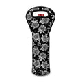 Black And White Vintage Sunflower Print Single Neoprene Wine Tote