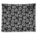 Black And White Vintage Sunflower Print Tapestry