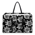 Black And White Vintage Sunflower Print Utility Tote Bag