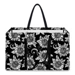 Black And White Vintage Sunflower Print Utility Tote Bag