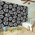 Black And White Vintage Sunflower Print Wall Sticker