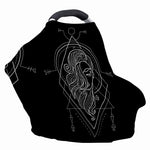 Black And White Virgo Sign Print Baby Seat Cover