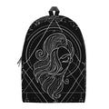 Black And White Virgo Sign Print School Backpack