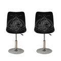 Black And White Virgo Sign Print Bar Stool Covers
