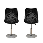 Black And White Virgo Sign Print Bar Stool Covers