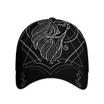 Black And White Virgo Sign Print Baseball Cap