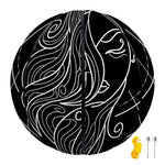 Black And White Virgo Sign Print Basketball