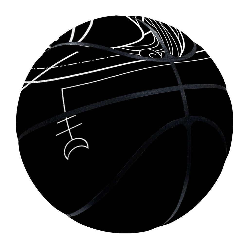 Black And White Virgo Sign Print Basketball