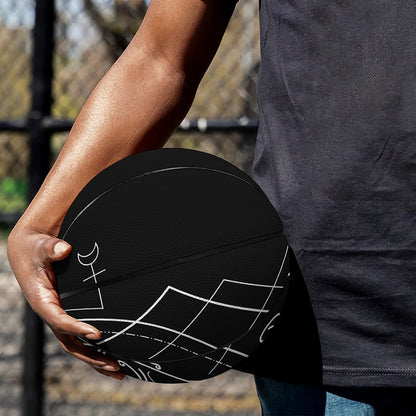 Black And White Virgo Sign Print Basketball
