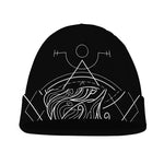 Black And White Virgo Sign Print Beanie