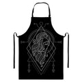 Black And White Virgo Sign Print Bib Apron With Pocket