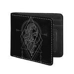 Black And White Virgo Sign Print Bifold Wallet
