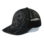 Black And White Virgo Sign Print Black Mesh Trucker Cap