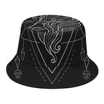 Black And White Virgo Sign Print Bucket Hat