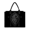 Black And White Virgo Sign Print Canvas Tote Bag
