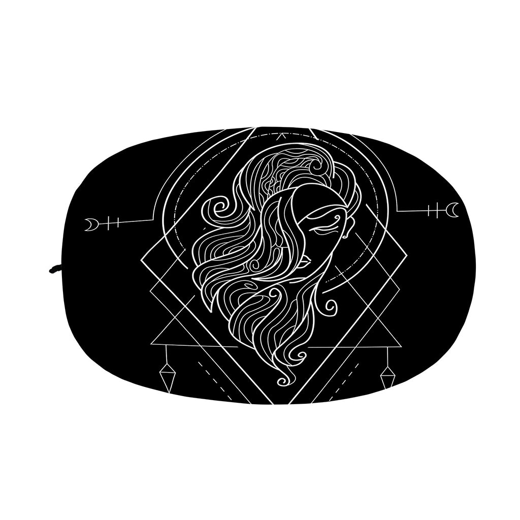 Black And White Virgo Sign Print Car Side Mirror Covers