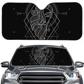 Black And White Virgo Sign Print Car Windshield Sun Shade