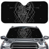 Black And White Virgo Sign Print Car Windshield Sun Shade