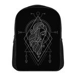 Black And White Virgo Sign Print Casual Backpack
