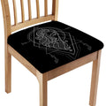 Black And White Virgo Sign Print Chair Cushion Cover