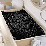 Black And White Virgo Sign Print Changing Pad Cover