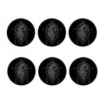Black And White Virgo Sign Print Coaster Set