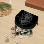 Black And White Virgo Sign Print Coin Purse