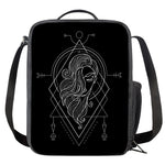 Black And White Virgo Sign Print Crossbody Lunch Bag