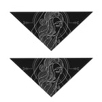 Black And White Virgo Sign Print Dog Bandana