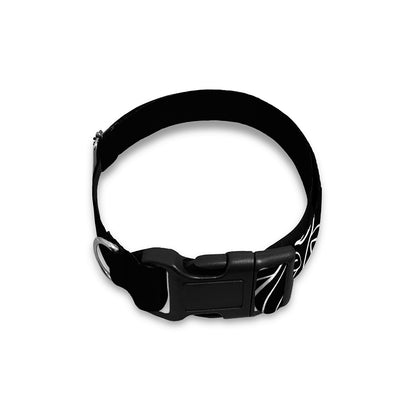 Black And White Virgo Sign Print Dog Collar