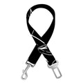 Black And White Virgo Sign Print Dog Seat Belt