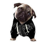 Black And White Virgo Sign Print Dog Zip Up Hoodie