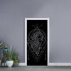 Black And White Virgo Sign Print Door Sticker