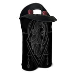 Black And White Virgo Sign Print Double Neoprene Wine Tote