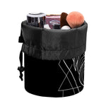 Black And White Virgo Sign Print Drawstring Makeup Bag