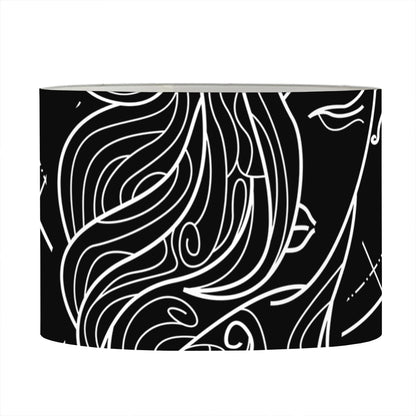 Black And White Virgo Sign Print Drum Lamp Shade