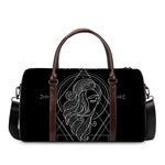 Black And White Virgo Sign Print Duffle Bag