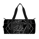 Black And White Virgo Sign Print Gym Bag
