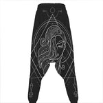 Black And White Virgo Sign Print Hammer Pants